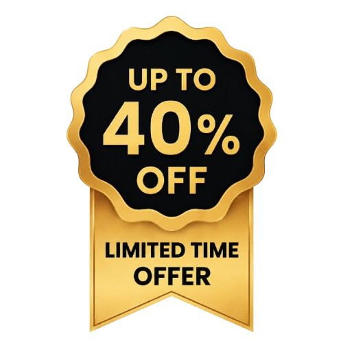 Up to 40% off limited time offer